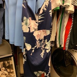 Floral navy dress